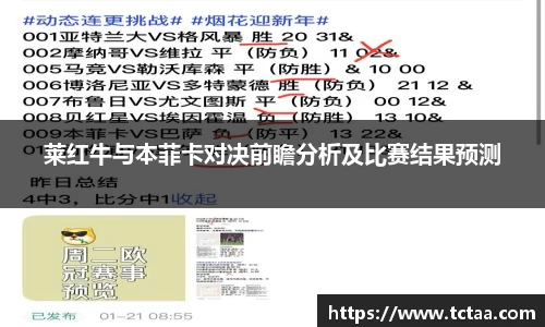 莱红牛与本菲卡对决前瞻分析及比赛结果预测